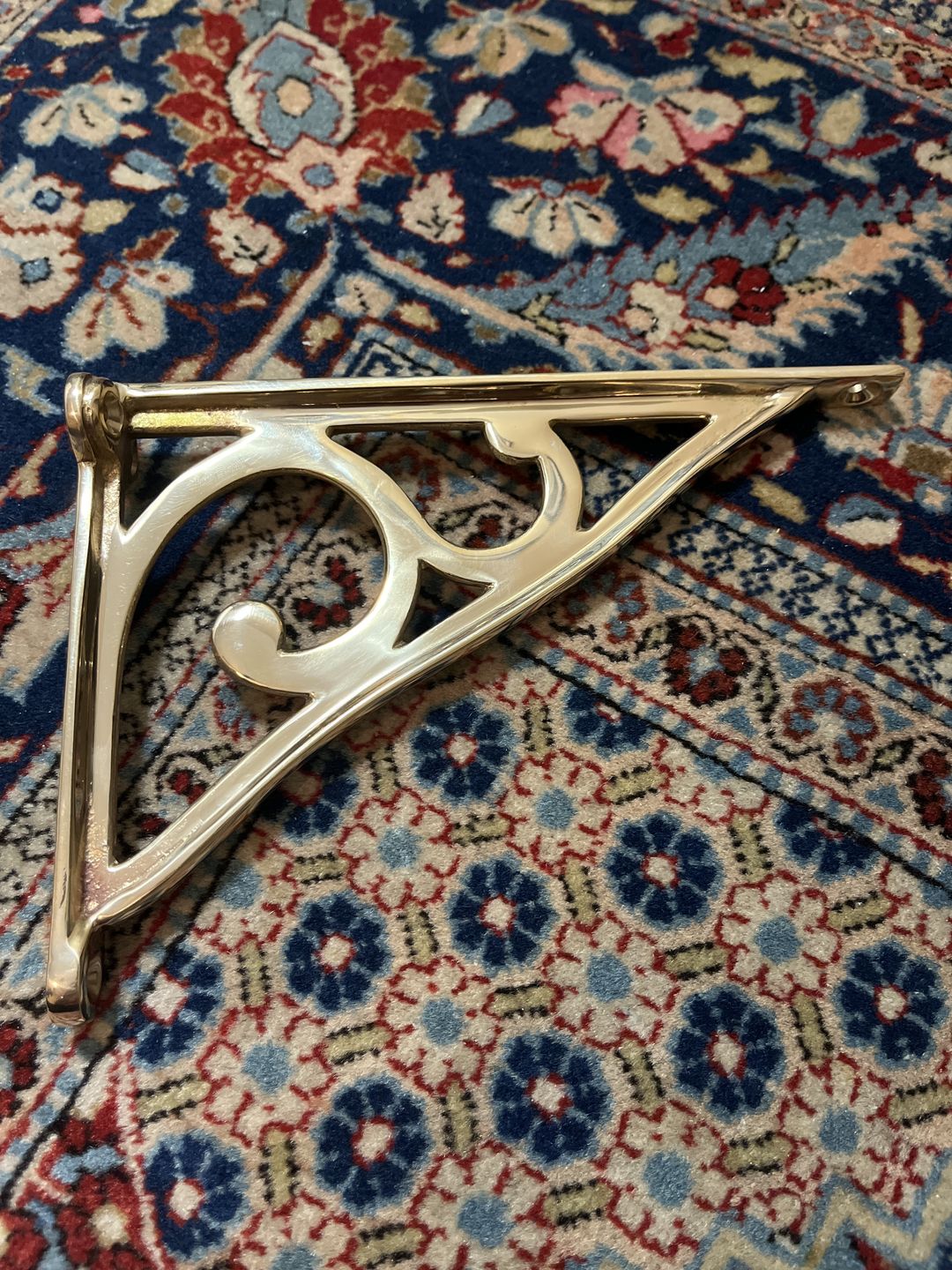 Customer photo review of 8 Inch Art Deco Brass Shelf Bracket