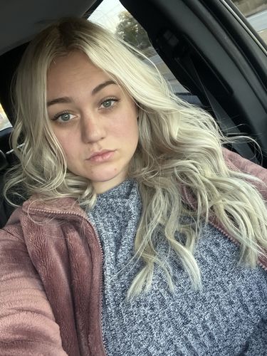 Customer photo review of Full Shine Genius Weft Hair Extensions 100% Virgin Human White Blonde (#1000)
