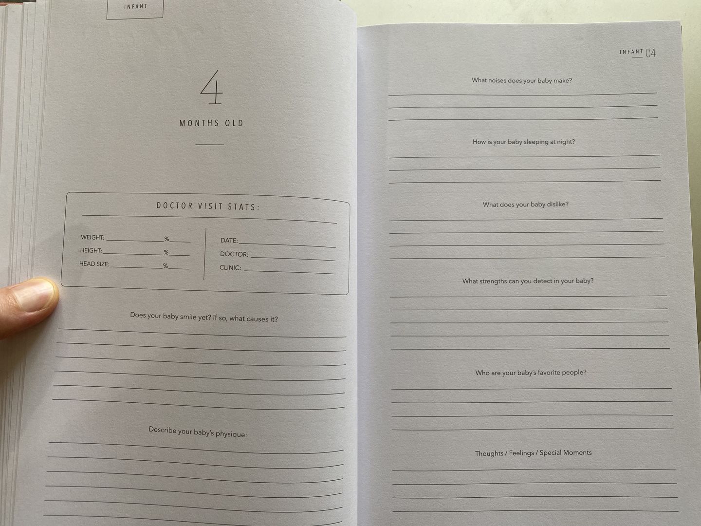 Customer photo review of Childhood History Journal - Dusty Rose Linen