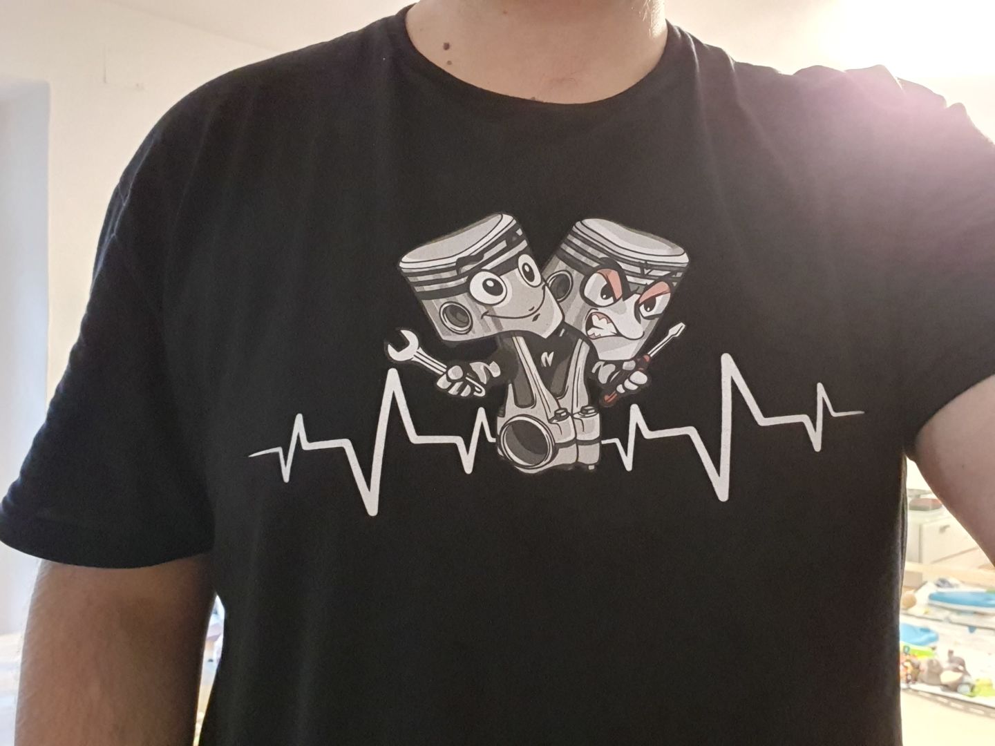 Customer photo review of T-SHIRT Schraubi Puls fröhlich/wütend