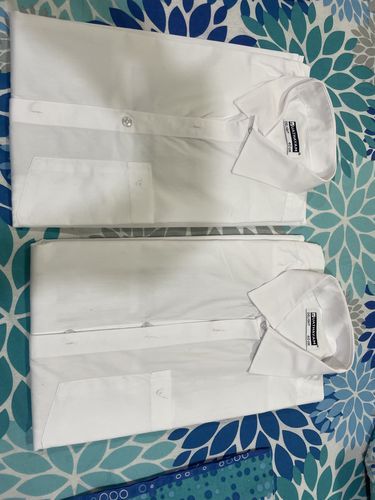 Customer photo review of Double Delight White Shirts - 2 Pcs Combo Pack