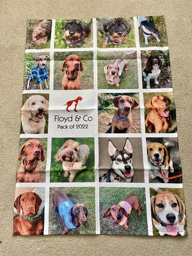 Customer photo review of Multi Photo Collage Tea Towel