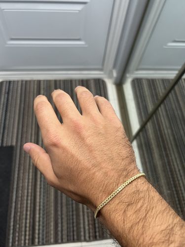 Customer photo review of 10KT Gold Franco Bracelet 002