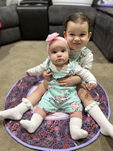 Customer photo review of Floral Overall Set - Mint