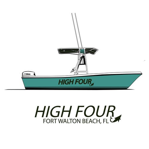 Customer photo review of Custom Digital Boat Artwork