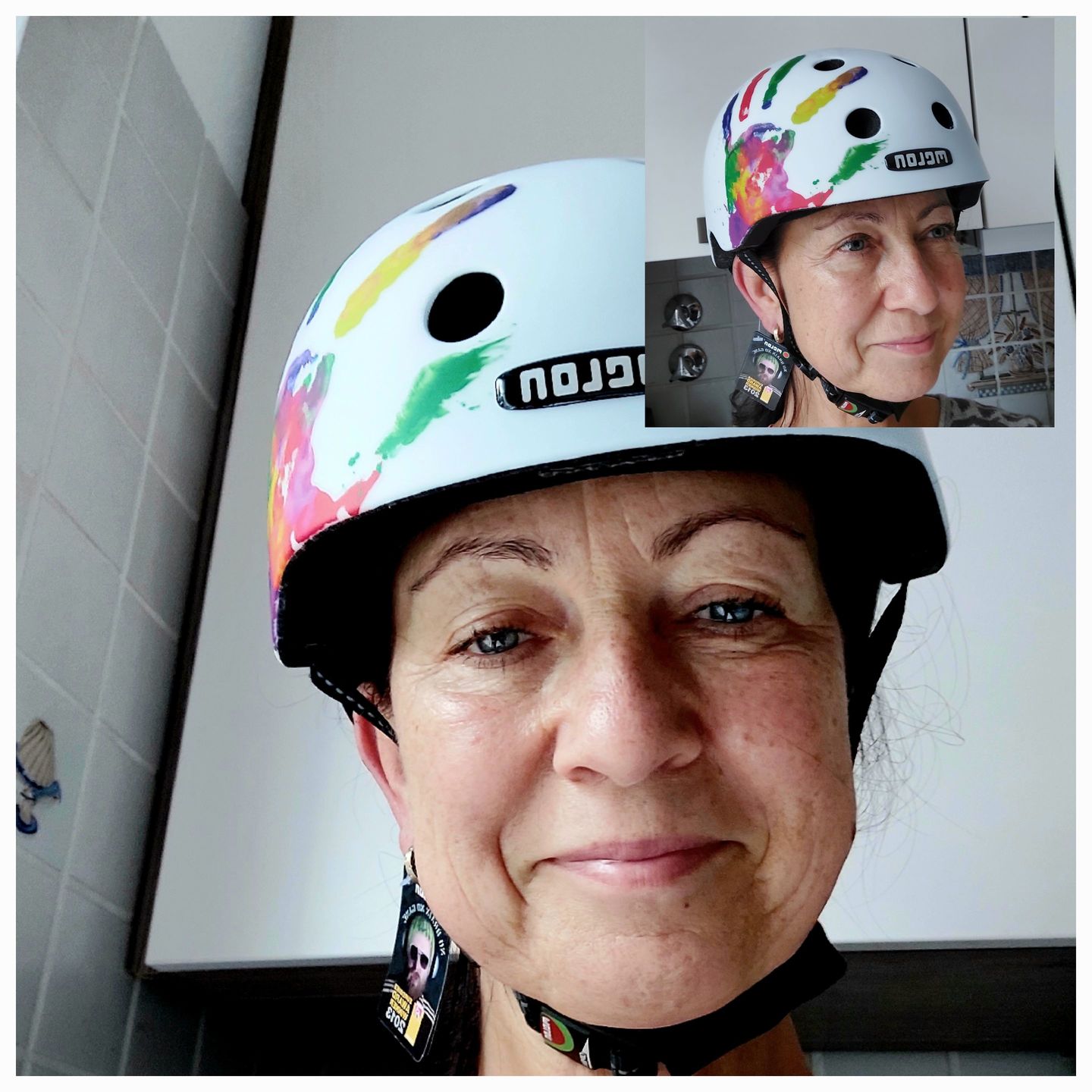 Customer photo review of Melon Bicycle Helmet Urban Active »Handprint«