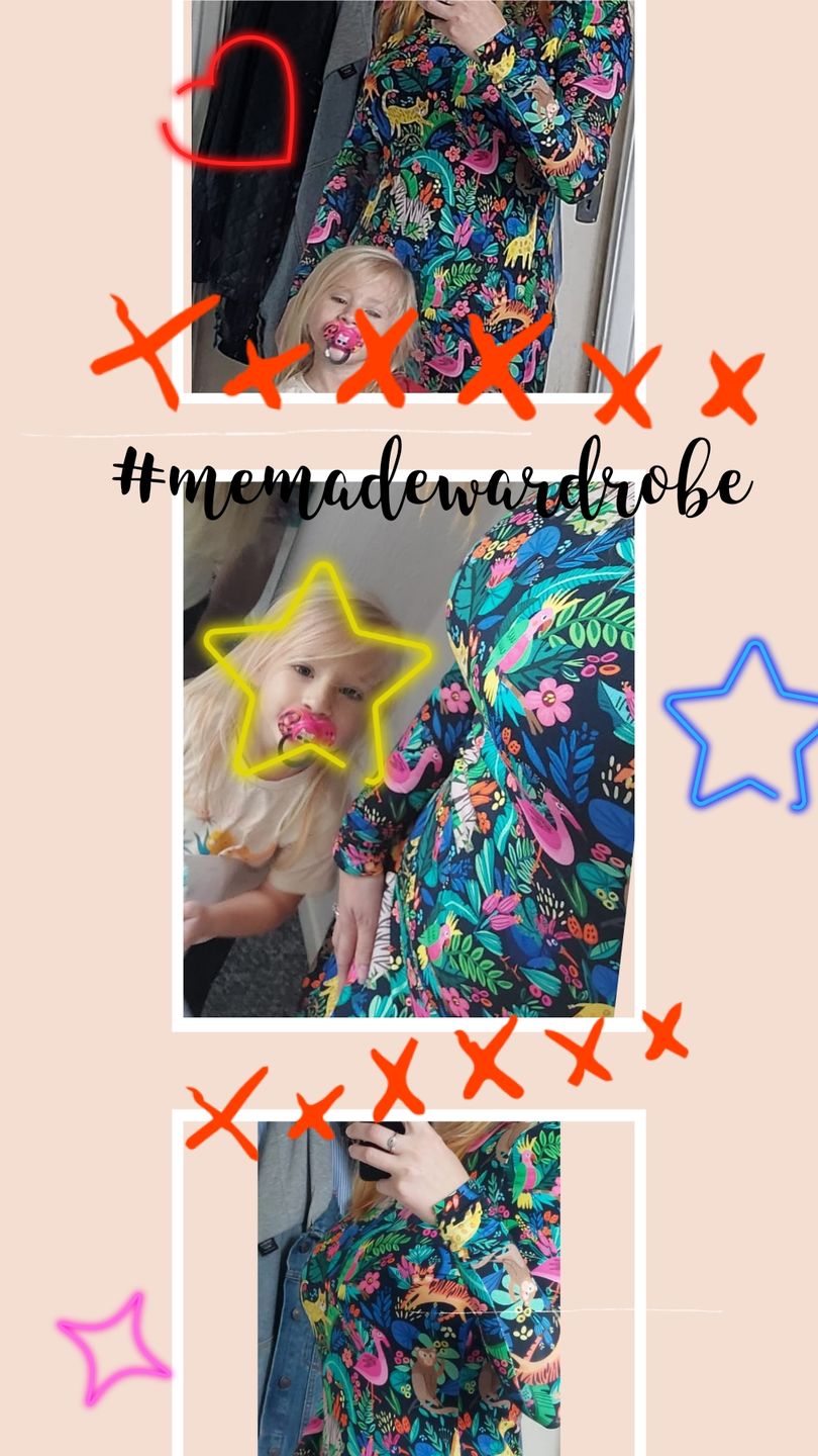 Customer photo review of Animal Jungle on Black French Terry Fabric