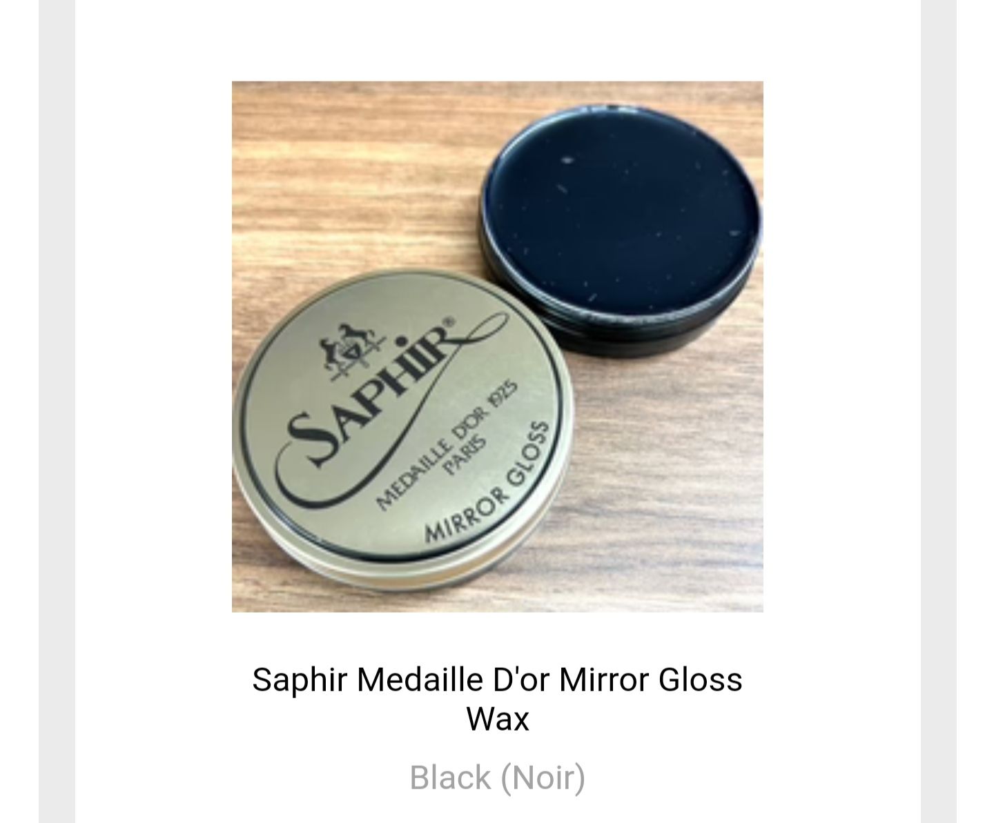 Customer photo review of Saphir Medaille D'or Mirror Gloss Wax