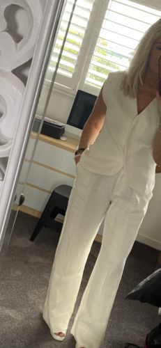 Customer photo review of St. Agni | Linen Vest - Ivory