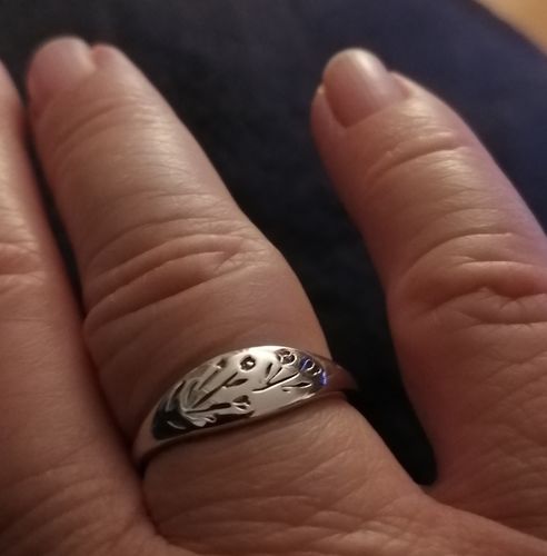 Customer photo review of Flora Ring - Silver
