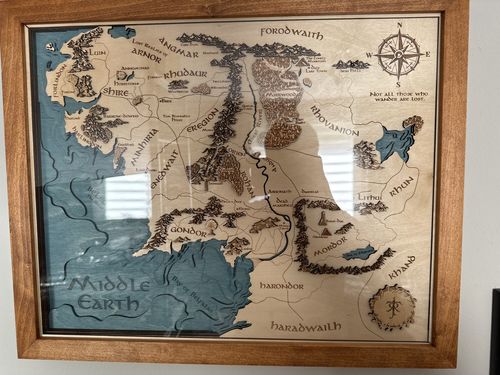 Customer photo review of 3D EARTH WOOD MAP