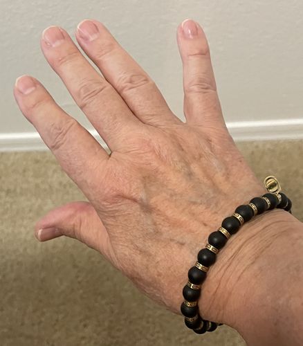 Customer photo review of Split Bead Bracelet (Gold)