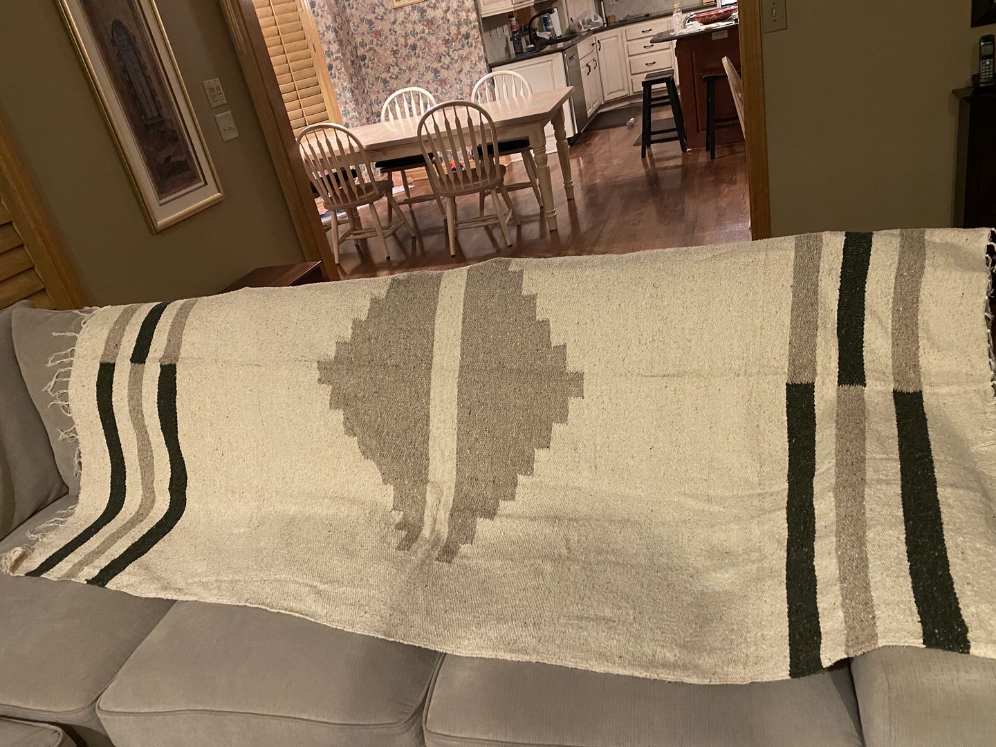 Customer photo review of Boho Azteca Blanket | Mexican Handmade Blanket