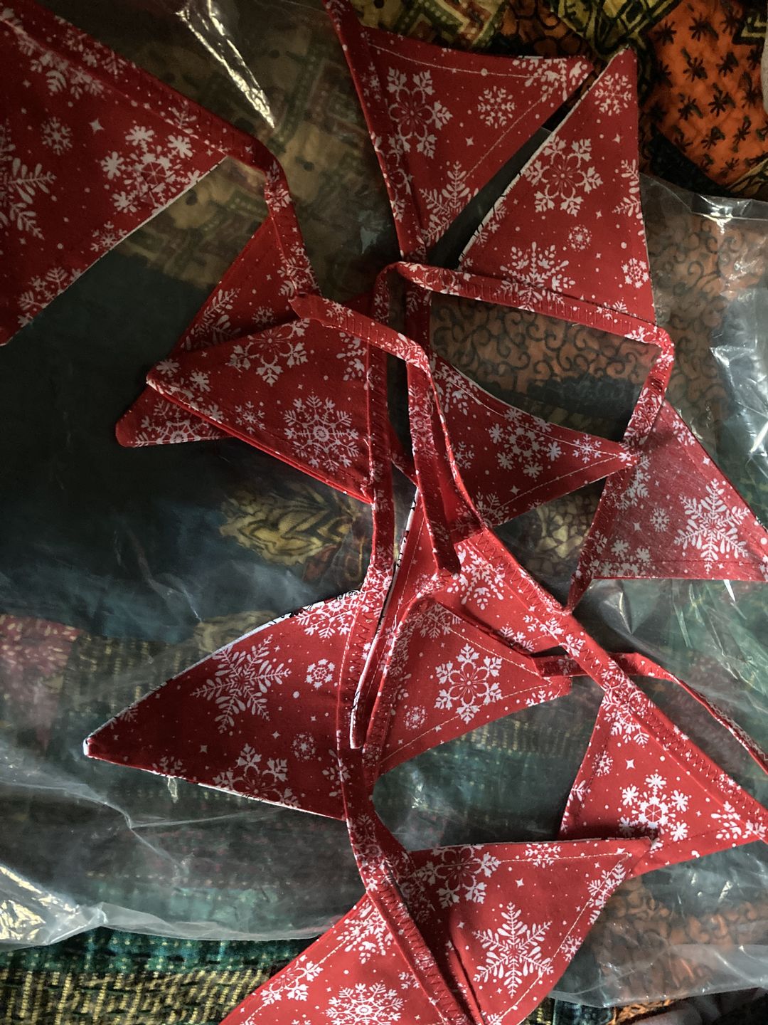 Customer photo review of All Over Snowflakes Polycotton Fabric