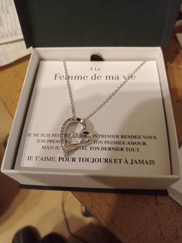Customer photo review of Collier Amour Éternel - À la femme de ma vie - Je t'aime, pour toujours...