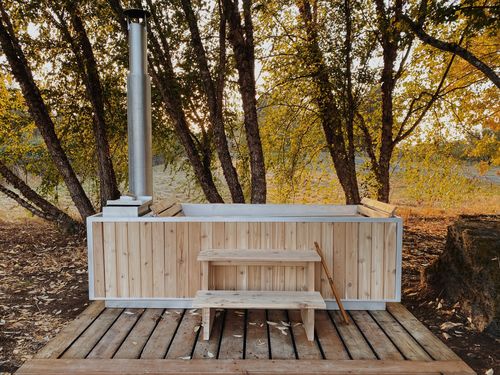 Customer photo review of Wood Burning Hot Tub