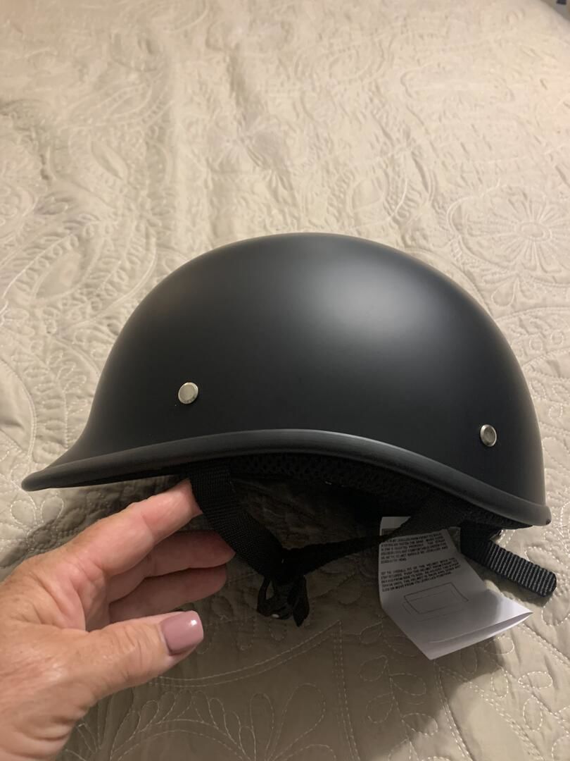 Customer photo review of World's Smallest & Lightest DOT Open Face Polo Helmet- Matte Black
