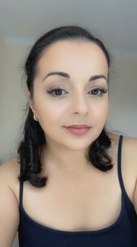 Customer photo review of Rebecca Mini Pearl Huggie