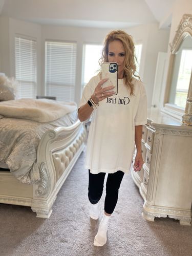 Customer photo review of God First Tee