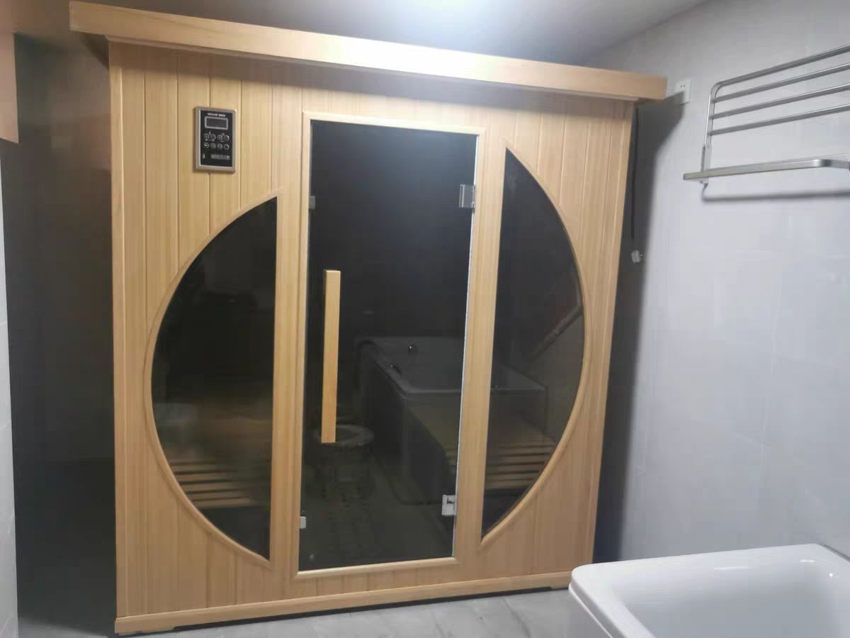 Customer photo review of (Door to door within 15 days)Saunasnet Far Infrared Sauna Room with Recliner