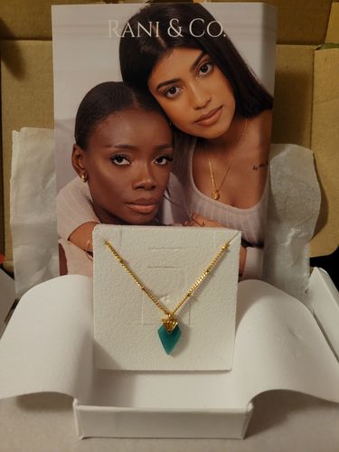 Customer photo review of Irregular Green Onyx Ring (Gold)