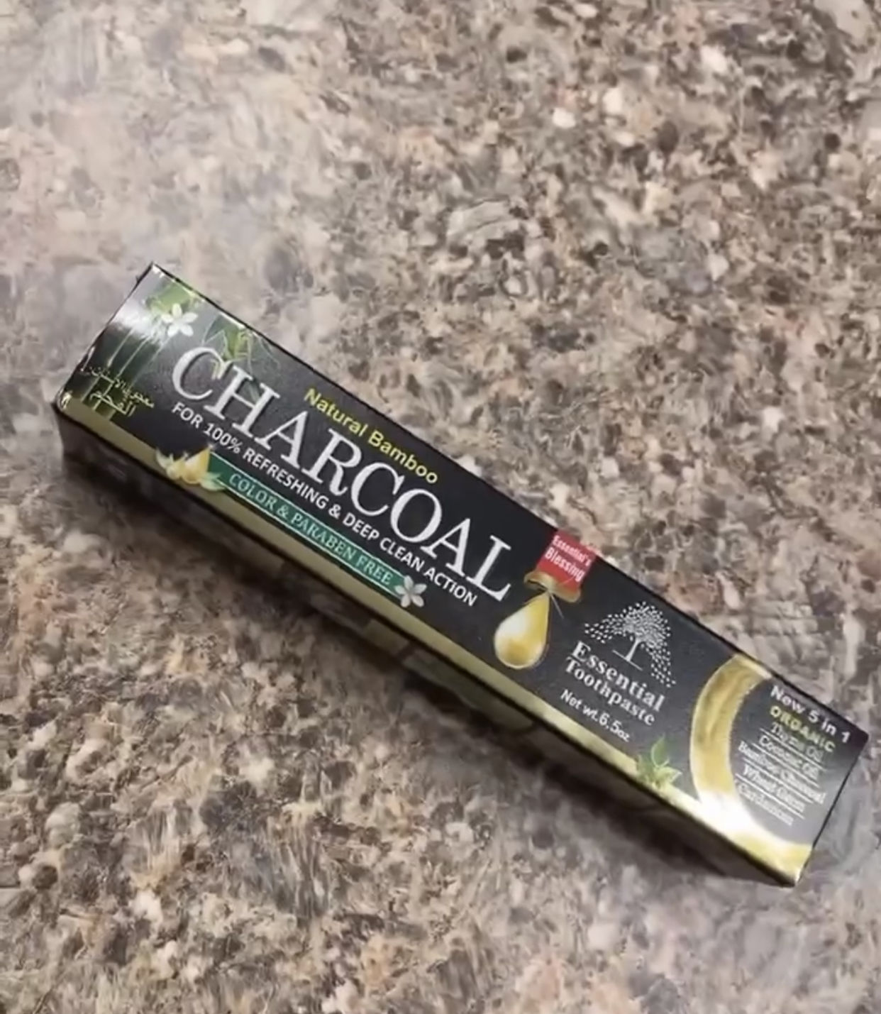 Customer photo review of 100% Organic Fluoride Free Activated Charcoal Toothpaste