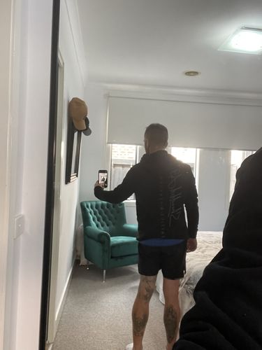 Customer photo review of Trip Reflective -Signature Gym Hoodie - Black
