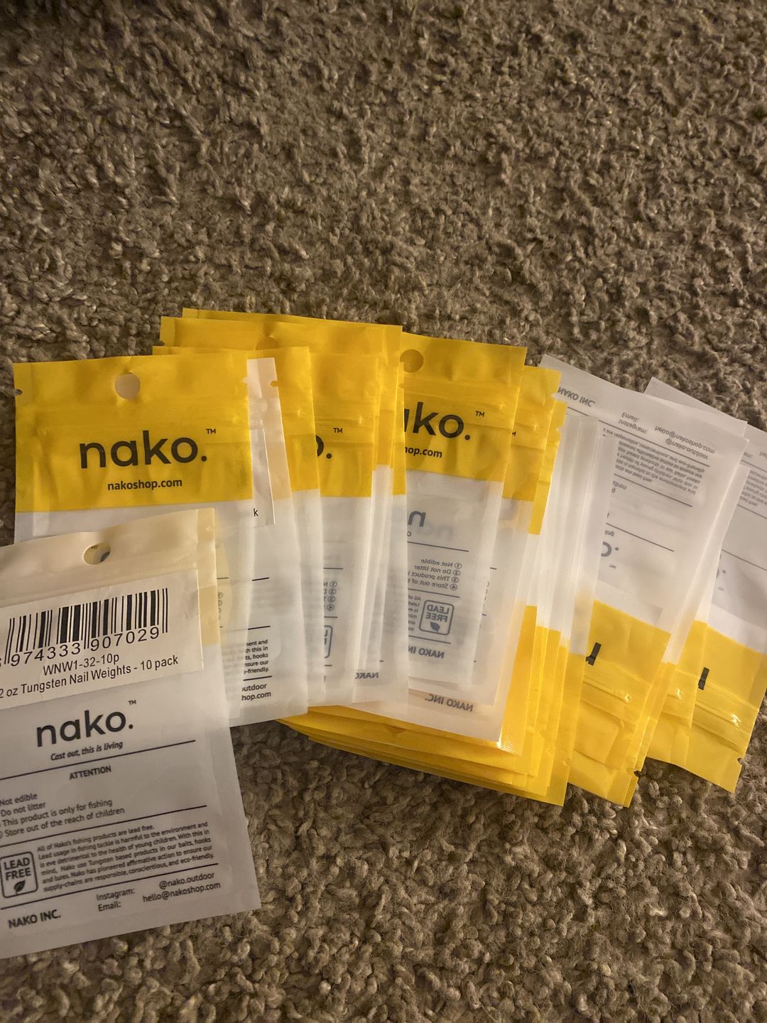 Customer photo review of 200% Density Tungsten Nail Weights | 10 Pack