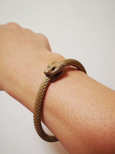 Customer photo review of Brass Ouroboros Bracelet