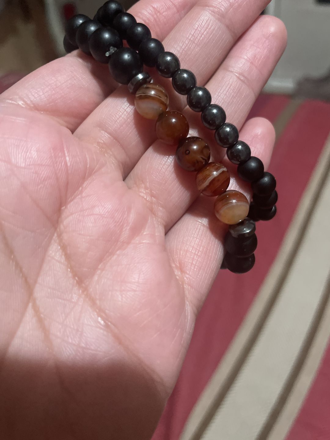 Customer photo review of Balancing Hematite & Agate Bracelet Set