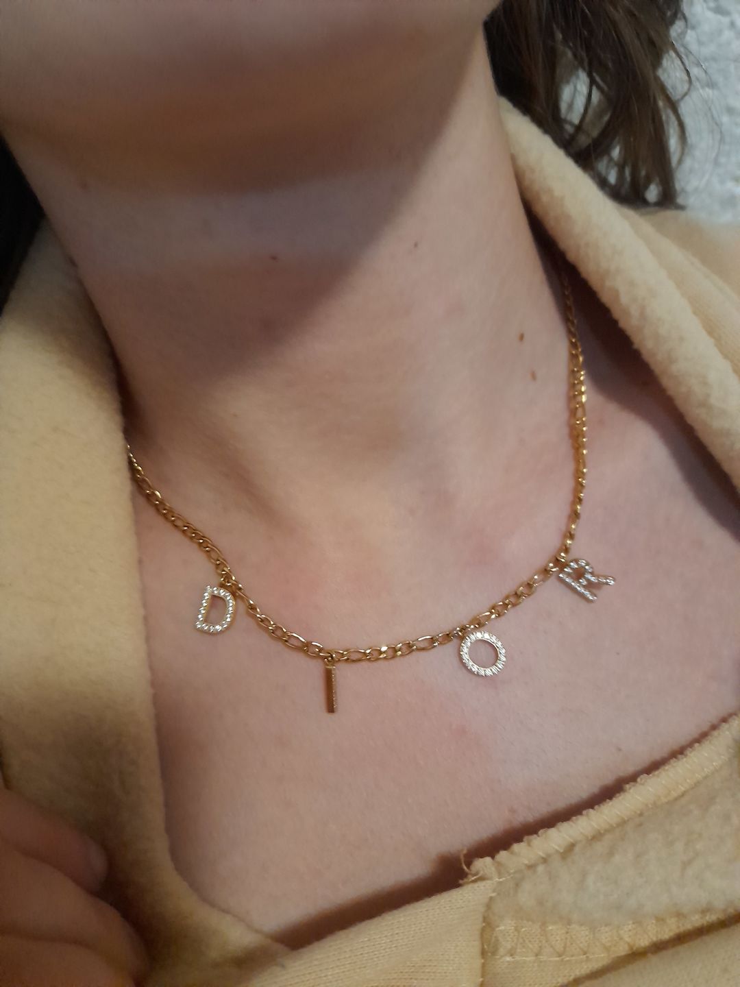 Customer photo review of Namenskette | 18K vergoldet