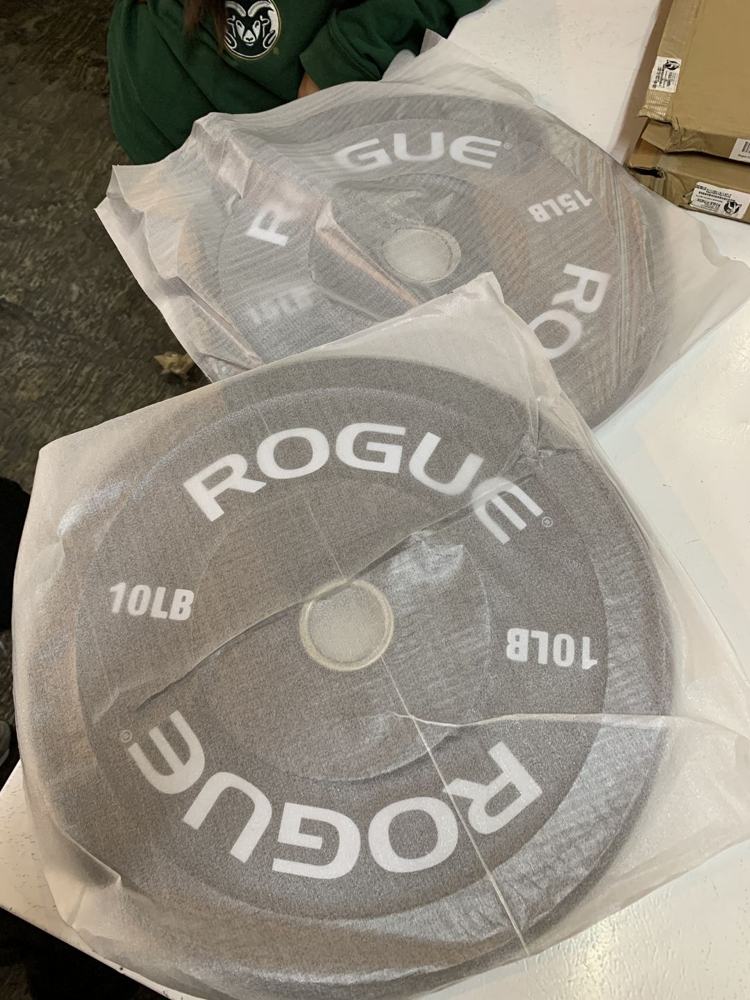 Customer photo review of Rogue Echo Bumper Plates