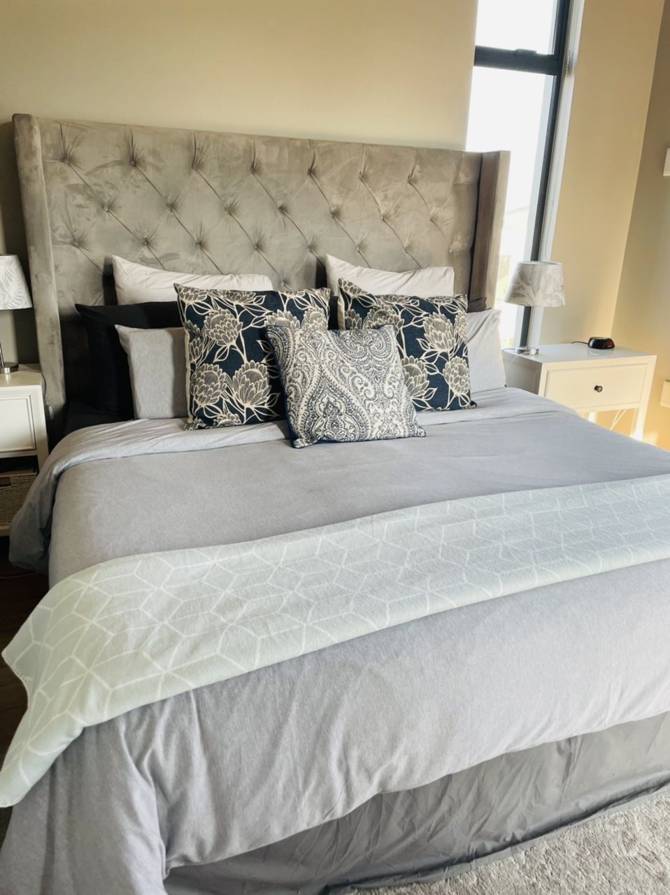 Customer photo review of Soft Grey Duvet Cover Set