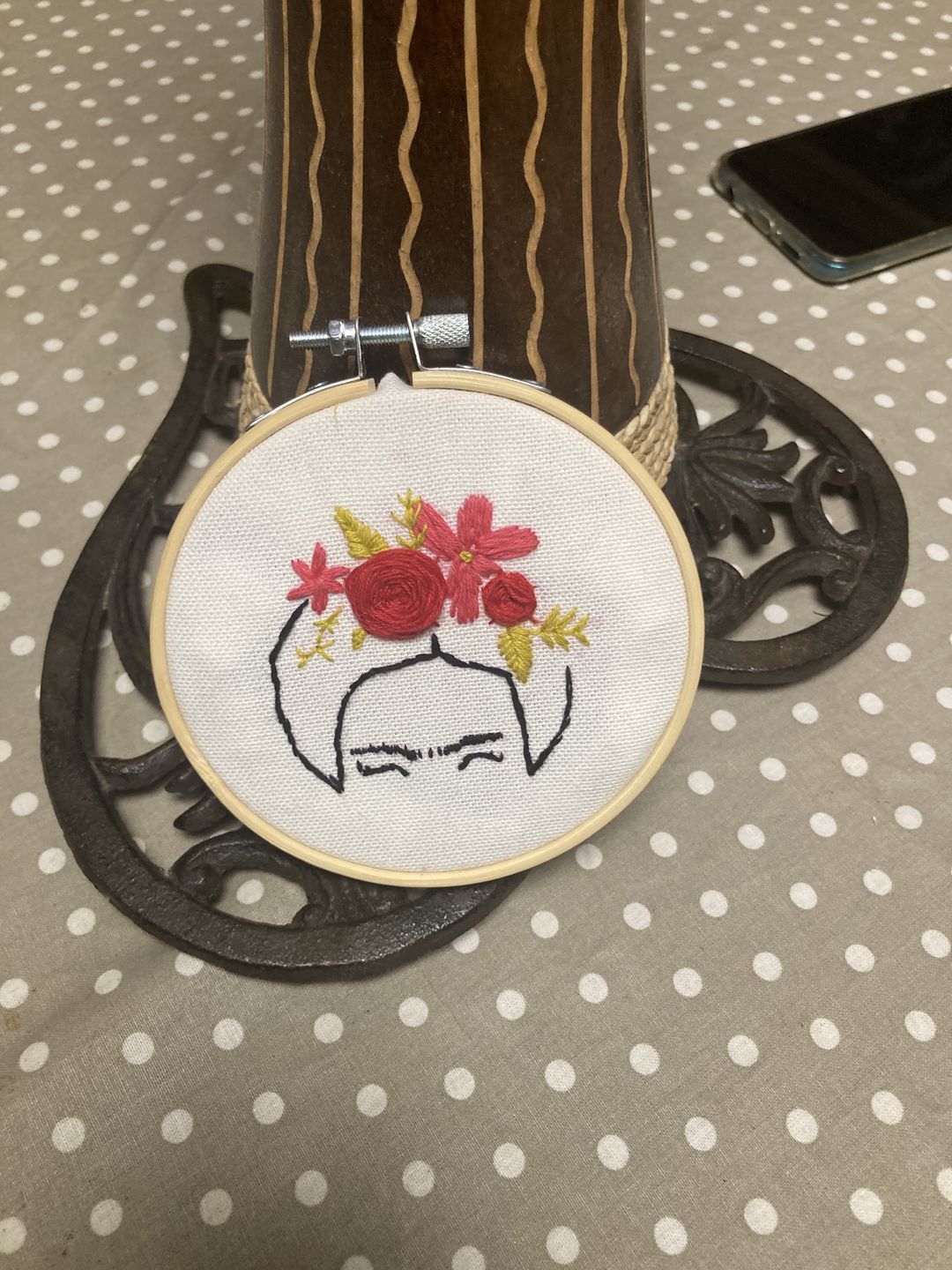 Customer photo review of Kit Broderie Frida Kahlo