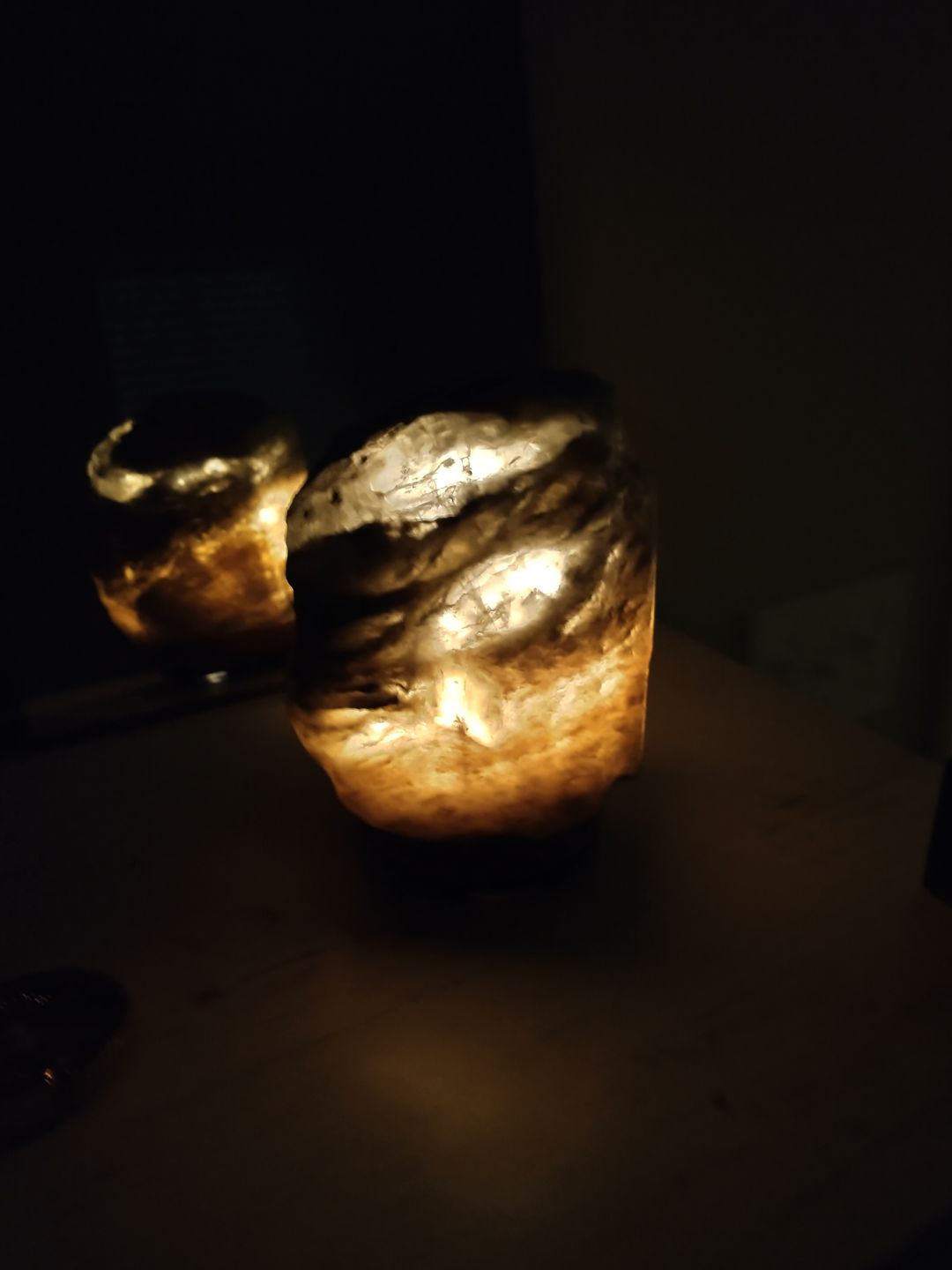 Customer photo review of Rare Gray Himalayan Salt Lamp