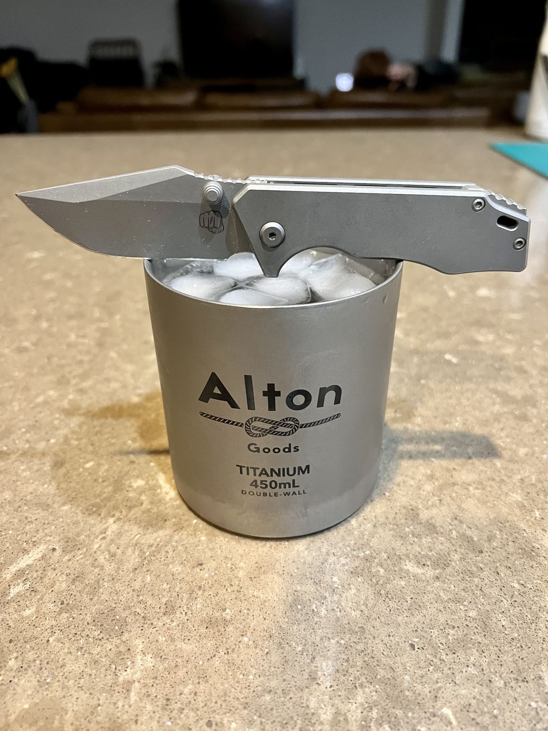 Customer photo review of Titanium Double-Wall Mug 450mL