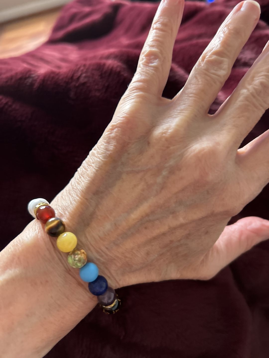 Customer photo review of 7 Chakra Labradorite Bracelet