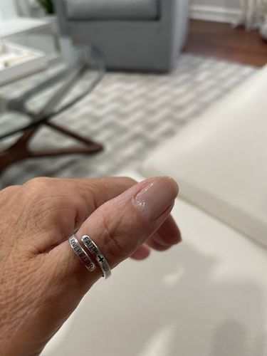Customer photo review of "FAITH OVER FEAR" Sterling Silver Cross Ring