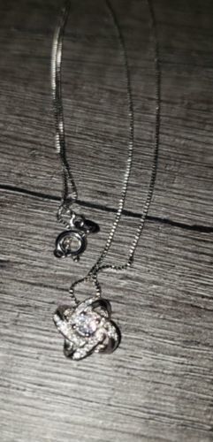 Customer photo review of White Gold Necklace - With Real Rose - To My Love