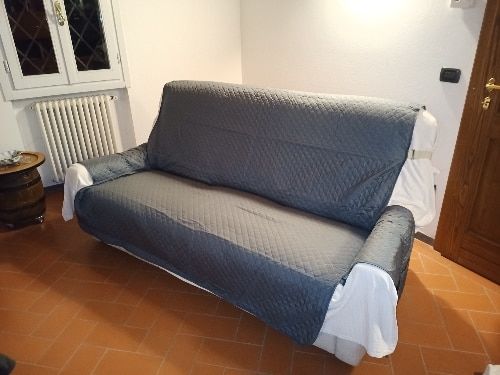 Customer photo review of NEW Machine-Washable, Dryer-Safe Furniture Protector Couch Cover With Side Pockets & Back Straps (+2-In-1 Reversible Colors!)
