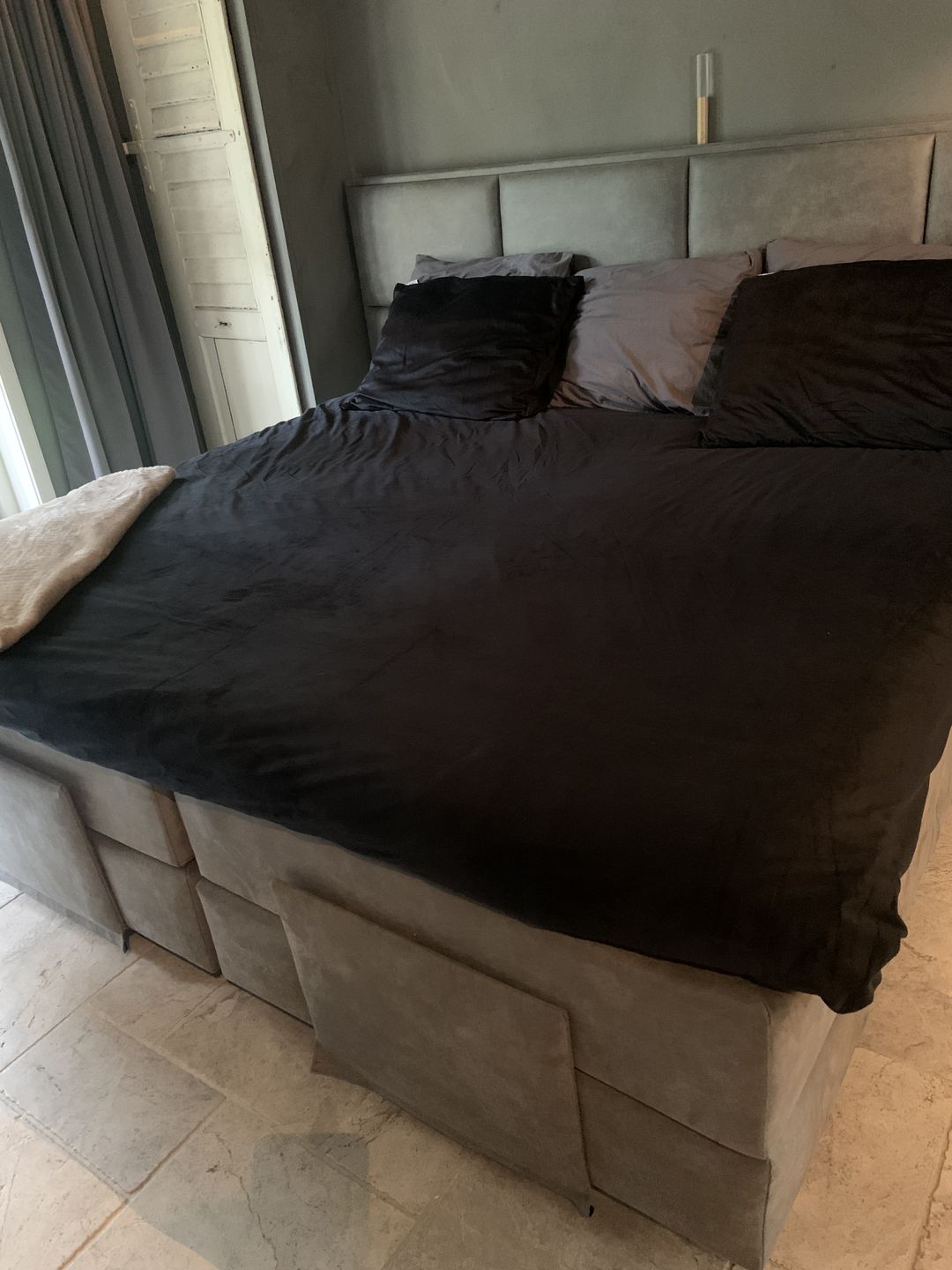 Customer photo review of Dekbedovertrek Velvet Zwart