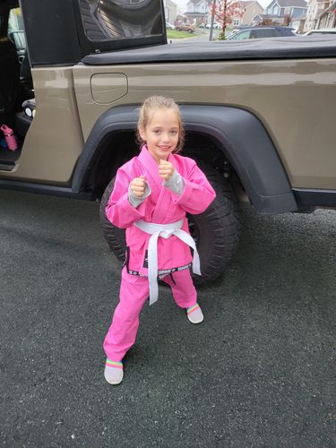 Customer photo review of Pink Combatant Women's Brazilian Jiu Jitsu Gi ( BJJ GI )