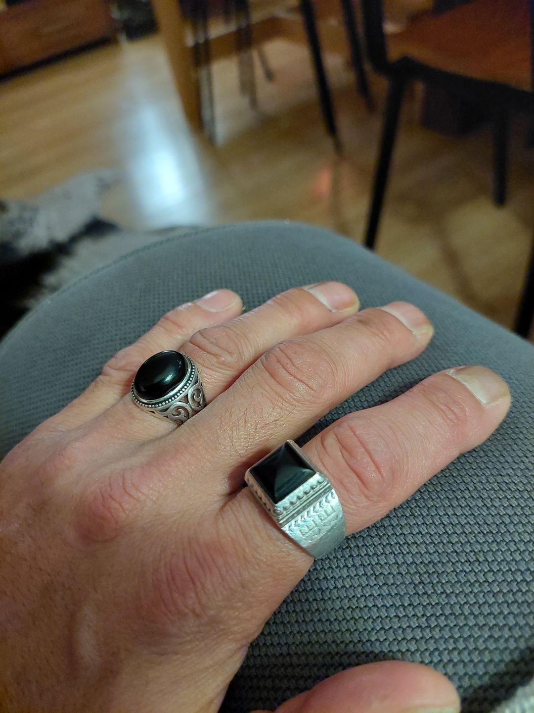 Customer photo review of BLACK EYES. - 925 SILVER