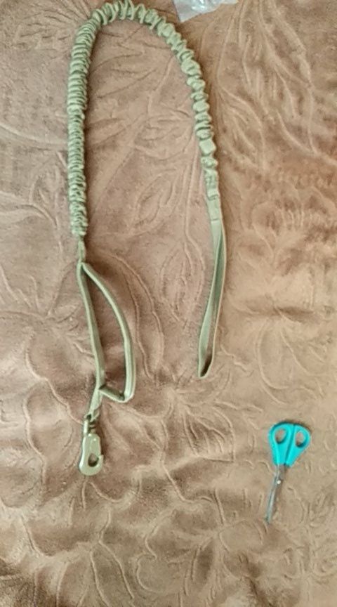 Customer photo review of Heavy-Duty Double-Handle Tactical Bungee K9 Dog Leash