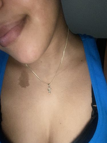 Customer photo review of *NEW* 14K Divino Niño Pendant W/ Hollow Cuban Chain - JTJ™