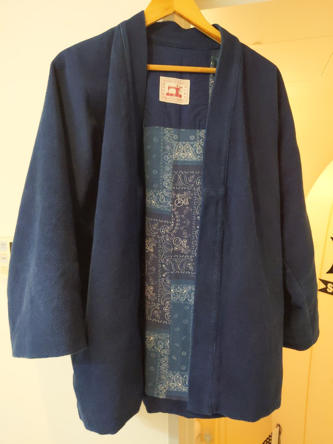 Customer photo review of 裏バンダナ柄　植物藍染刺し子半纏