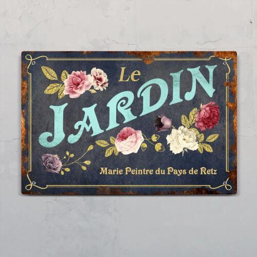 Customer photo review of Mon jardin/potager/autre - Plaque de porte personnalisée