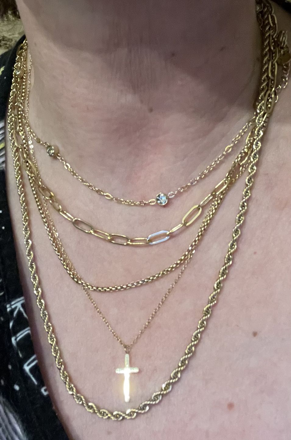 Customer photo review of Cross Necklace