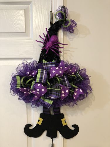 Customer photo review of 2.5"X10Yd Plaid Faux Dupioni Blk/Prpl/Lime/White RGC1332YR