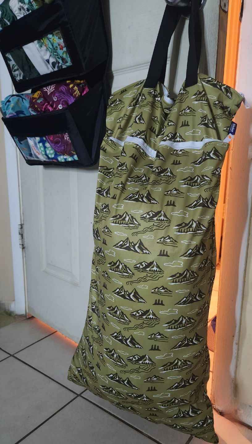 Customer photo review of Patterned Large Zipper Wet Bag with Handles